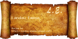 Landau Emese névjegykártya